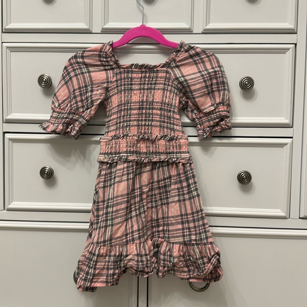 Bcbg plaid short sleeve dress